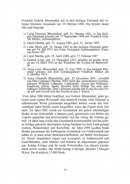 Familiengeschichte Familie Blumenthal 1917 bis 1947