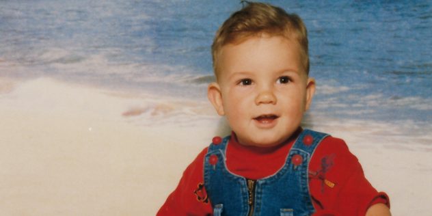 Hendrik mit neuem Haarschnitt ins Fotostudio 1996
